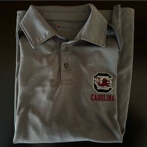 Champion Gray South Carolina Gamecocks Polo Shirt, worn once